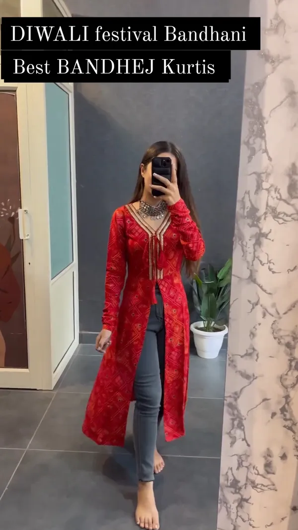 Red__Rayon_Printed_Nayra_Cut_Kurti