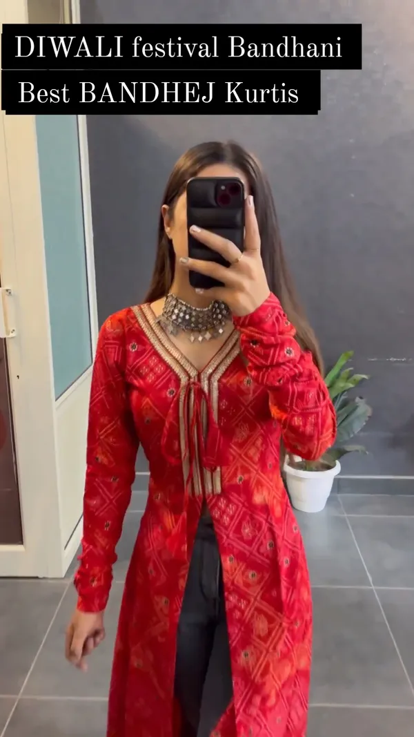 Red__Rayon_Printed_Nayra_Cut_Kurti