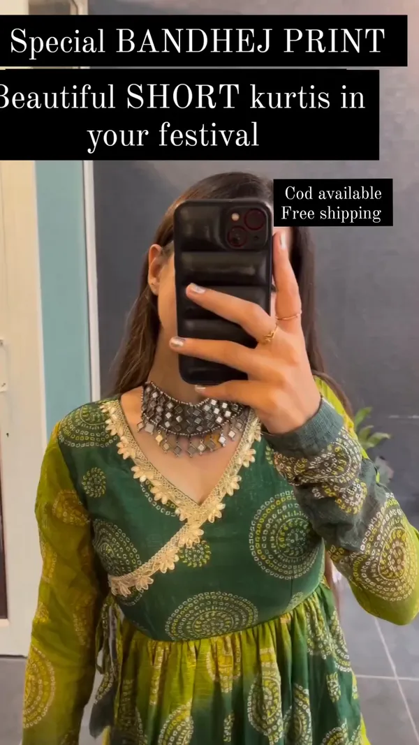 Green_Rayon__Bandhni_Top