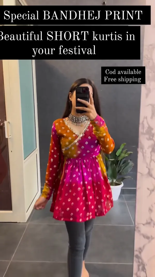 Pink__Bandhni_Top_for_Women