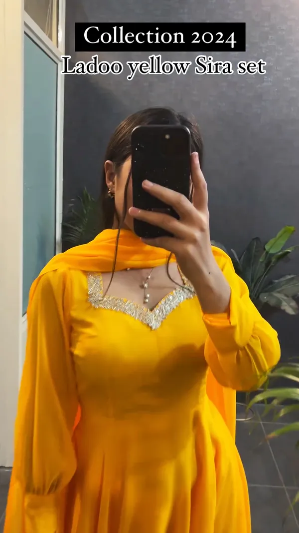 Raksha_Bandhan_Special_Golden_Delight_Georgrtte_Drees_in_Full_Cuff_Slevees