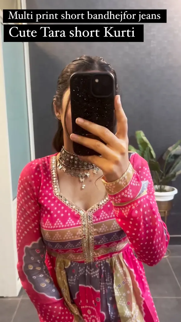 Bandhej kurti online sale