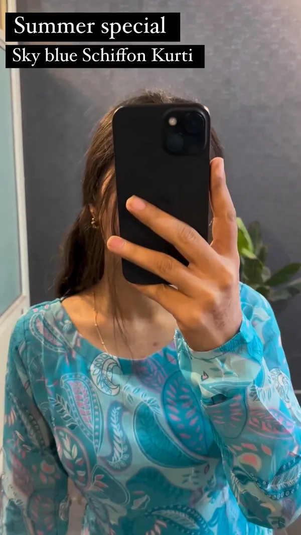 Sky_Blue_Schiffon_Printed_Kurti_For_Women