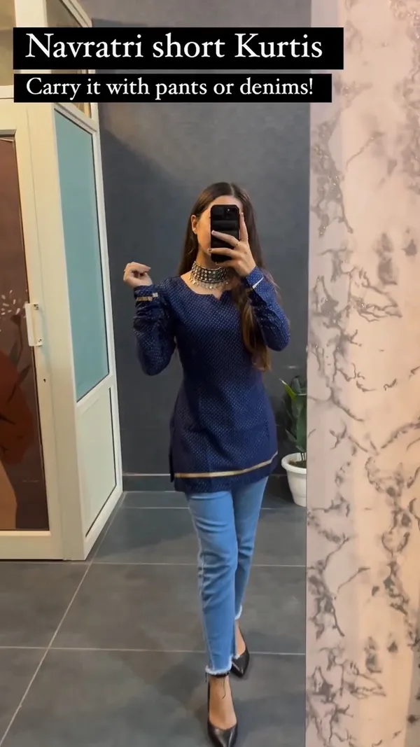 Blue_Cotton_Printed_Kurti