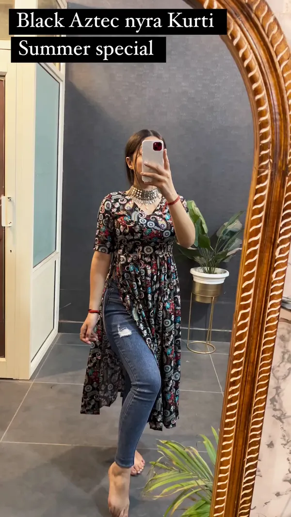 Presented_Summer_Special_Black_Aztec_Nyra_Kurti