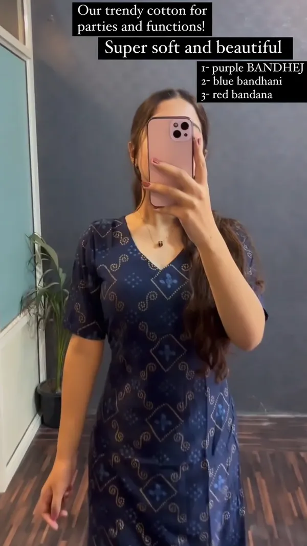 Soft_Blue_Cotton_Bandhani_Printed_Kurti