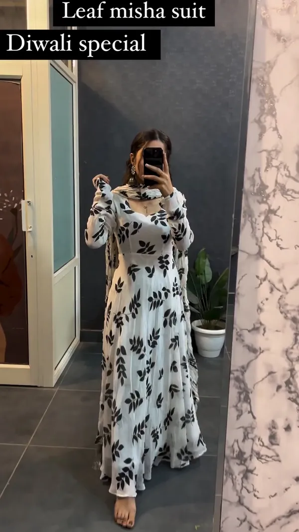 Presented_New_Leaf_Misha_Suit_Gown_with_Dupatta