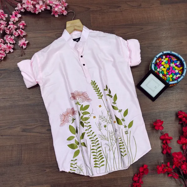 Premium Cotton Embroidered Kurta Shalwar - Pink 2-6Y main image 1