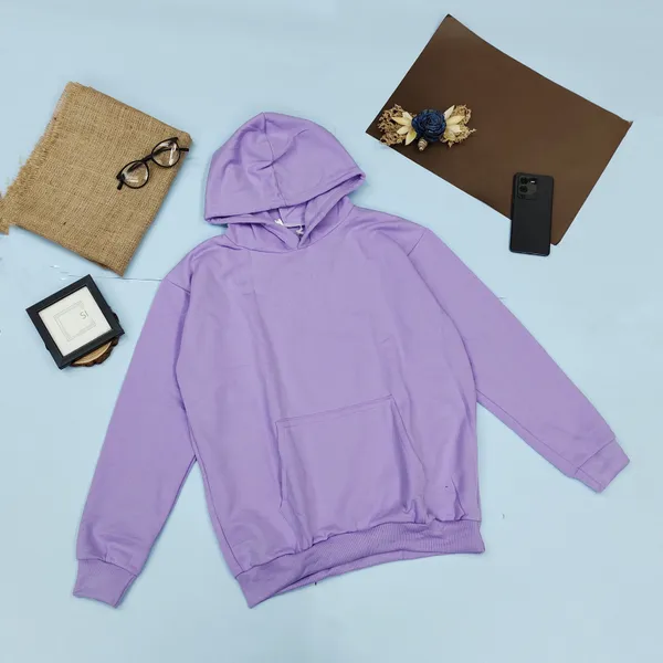 Lavender_color_Solid_Wool_Fabric_Winter_Hoody