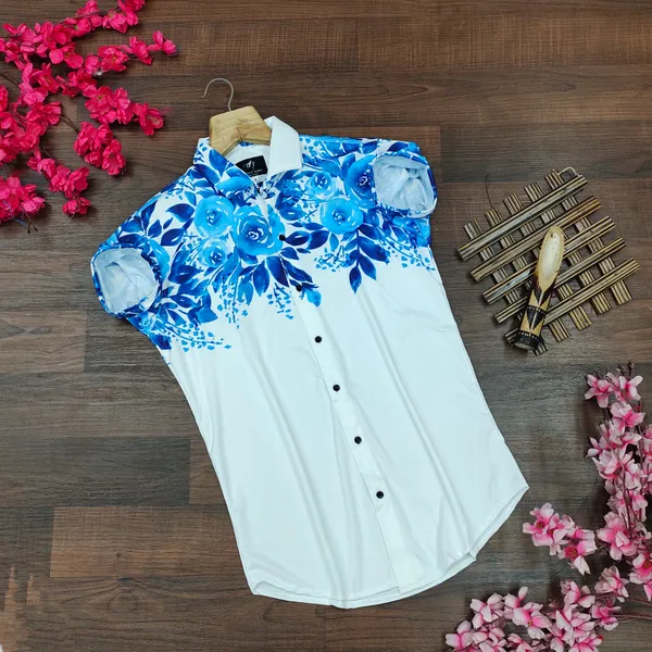 White_lycra_digital_printed_Half_sleeve_Shirt