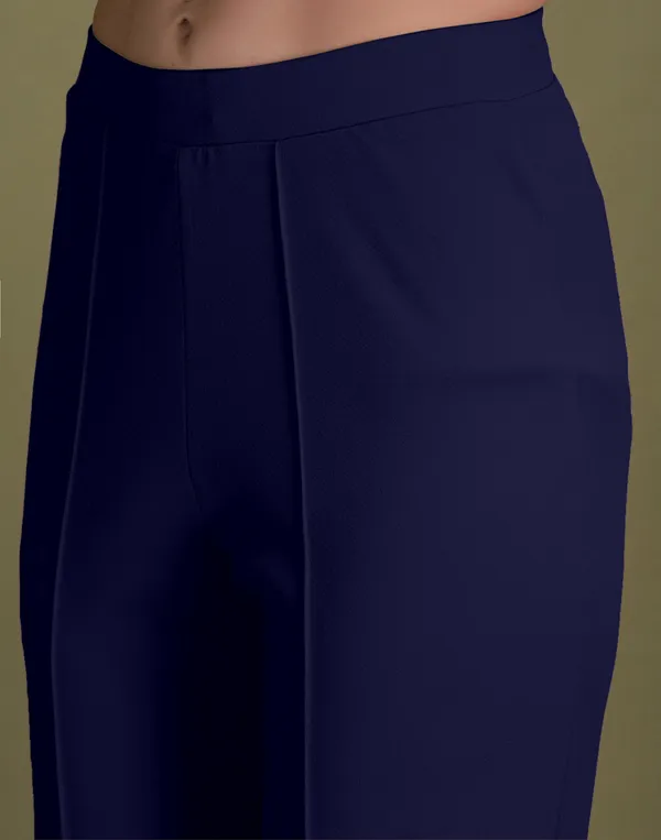 Blue_Shirt_Collar_Top_With_Trouser_Office_Wear