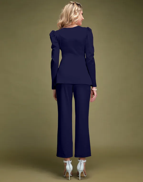 Blue_Shirt_Collar_Top_With_Trouser_Office_Wear