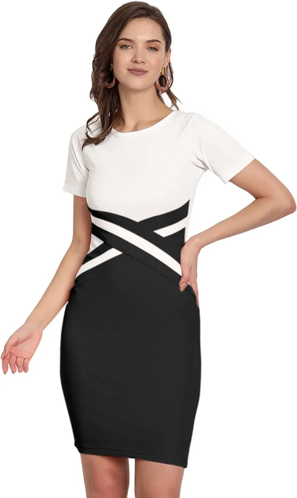 Cross_Belt_Color_Block_Bodycon_Dress-Trendy_Fashion_Collection