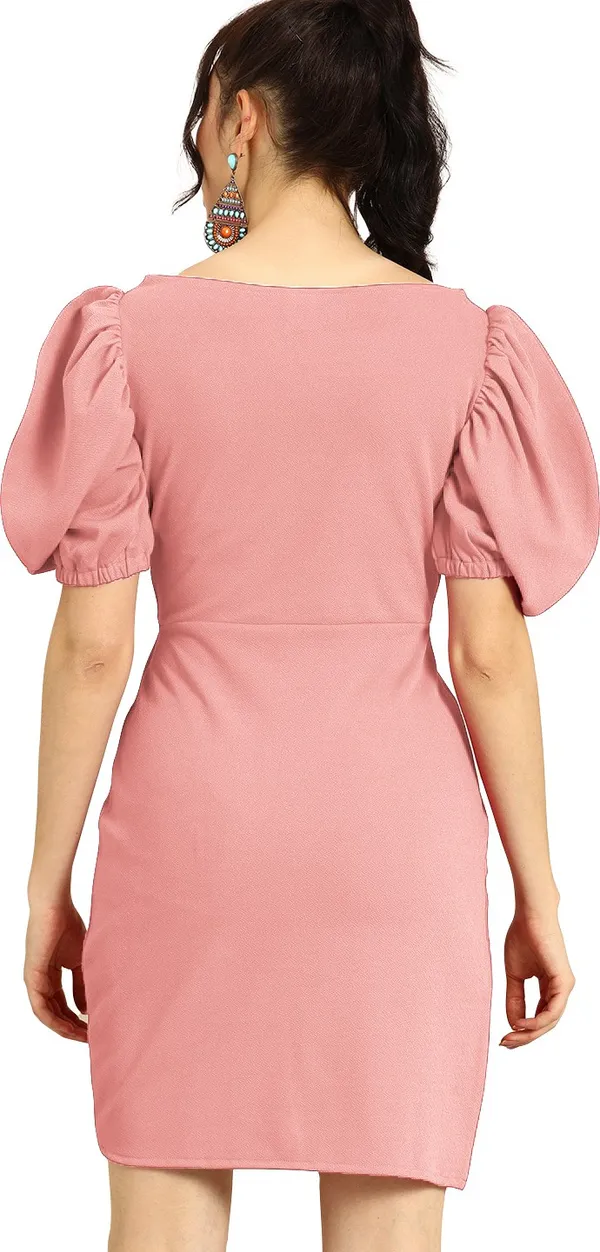 Puff_Sleeve_Dress-Trendy_Fashion_Collection
