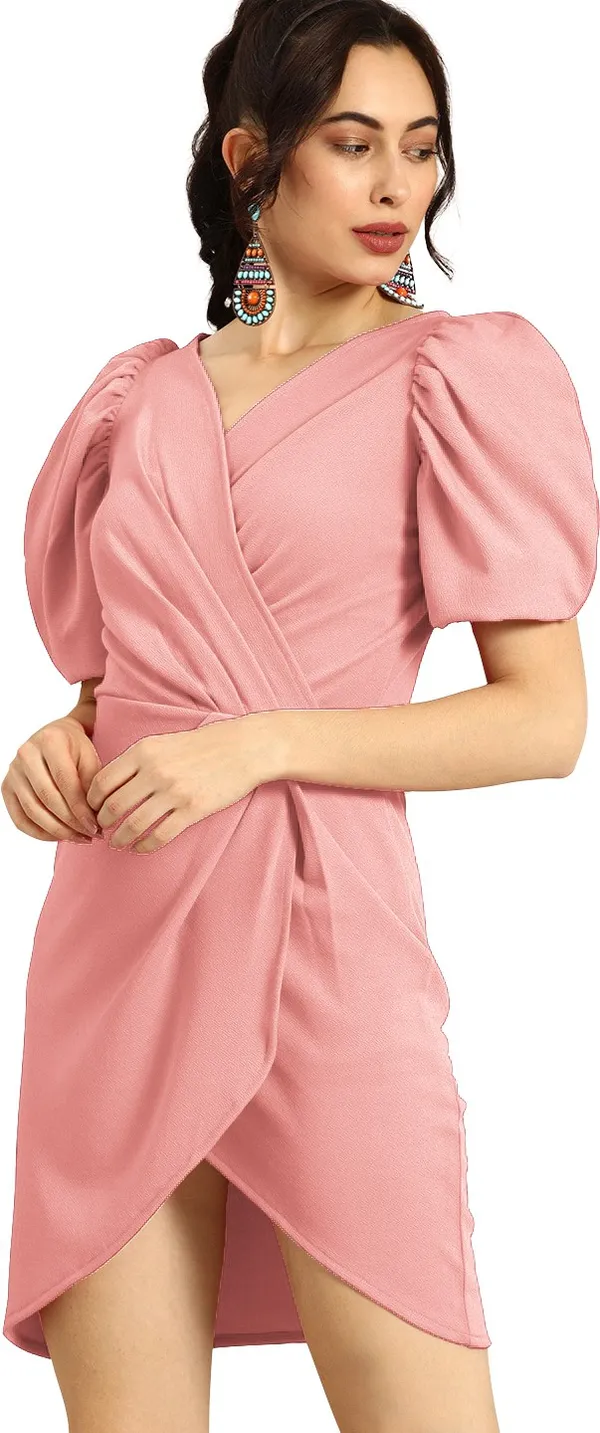 Puff_Sleeve_Dress-Trendy_Fashion_Collection
