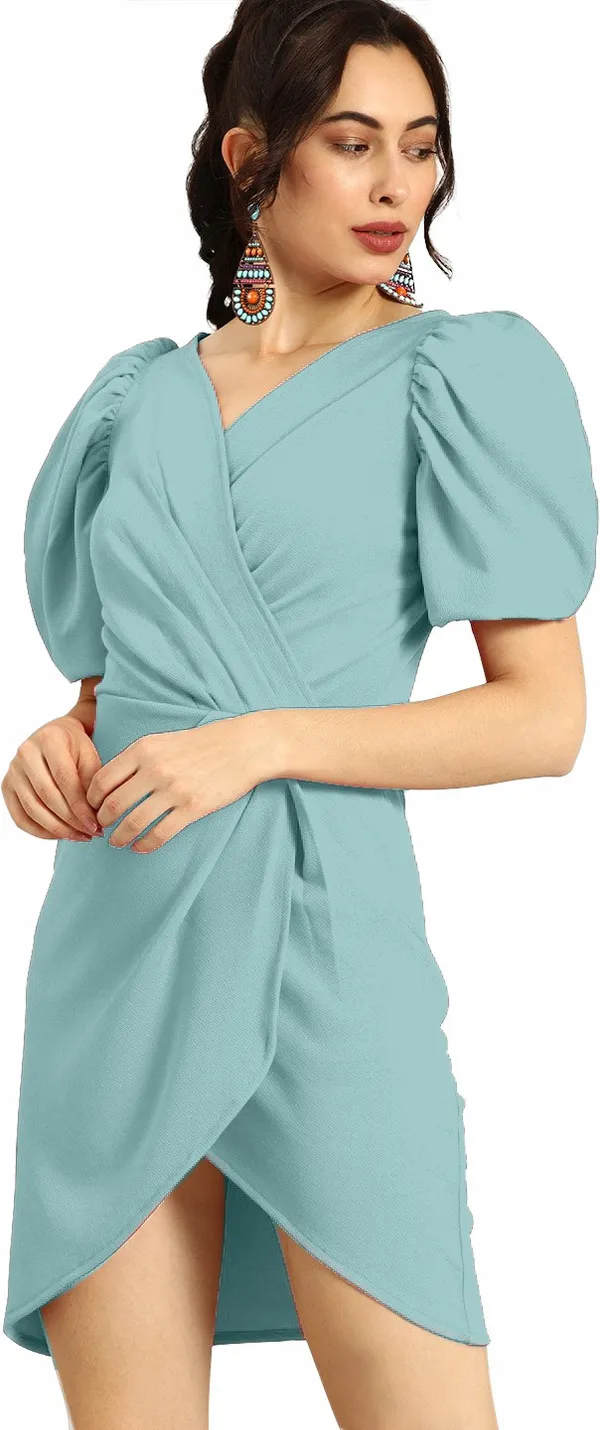 Puff_Sleeve_Dress-Trendy_Fashion_Collection