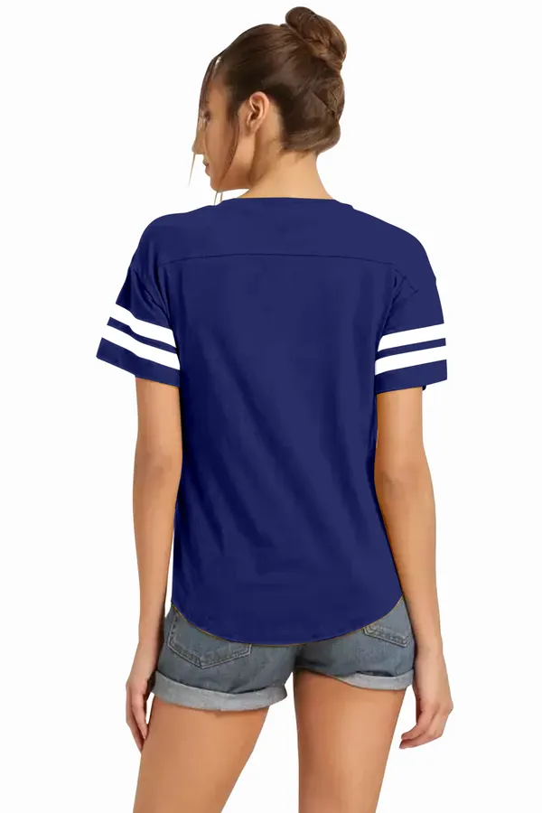 Women_Solid_Round_Neck_Polyester_Blue_T-Shirt