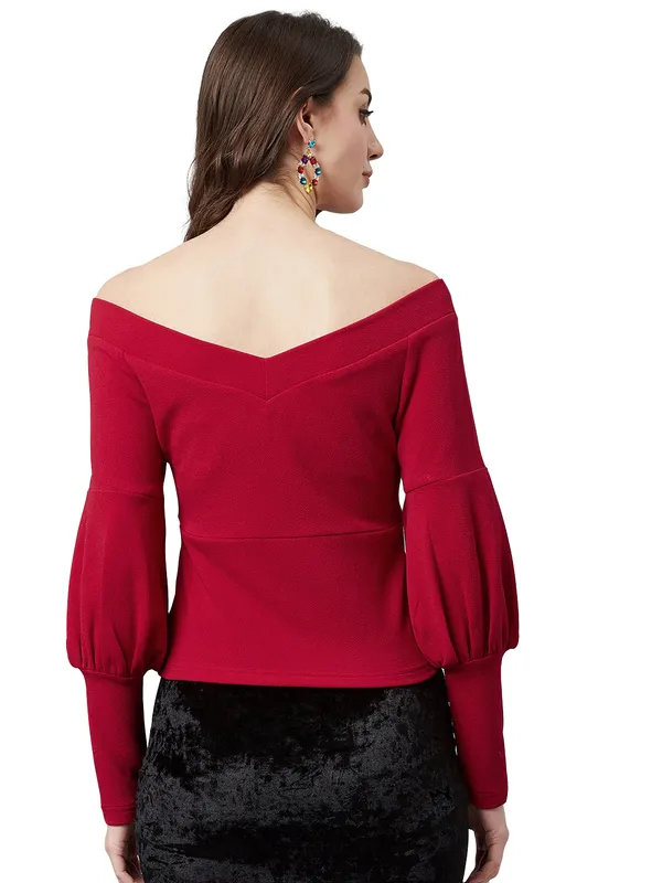 Women's_Polyester_Solid_Off_Shoulder_Neck_Long_Sleeve_Western_Top