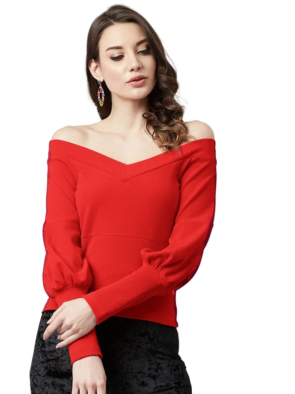 Women's_Polyester_Solid_Off_Shoulder_Neck_Long_Sleeve_Western_Top