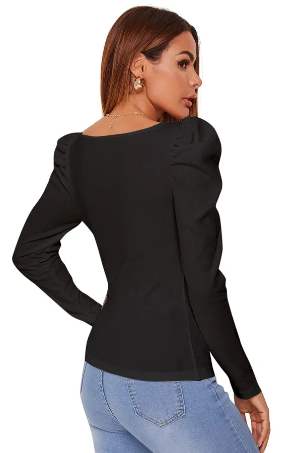 Square_Neck_Full_Sleeve_Polyester_Crepe_Top