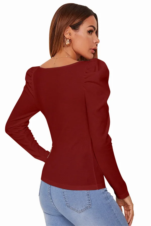 Square_Neck_Full_Sleeve_Polyester_Crepe_Top