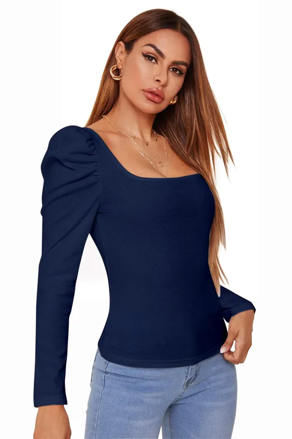 Square_Neck_Full_Sleeve_Polyester_Crepe_Top