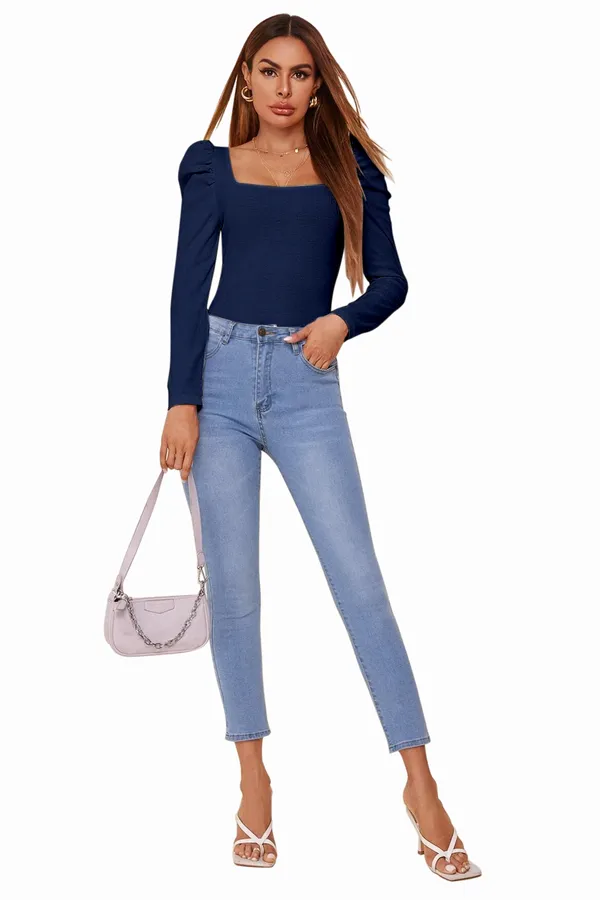 Square_Neck_Full_Sleeve_Polyester_Crepe_Top