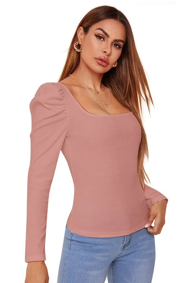 Square_Neck_Full_Sleeve_Polyester_Crepe_Top