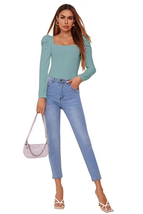 Square_Neck_Full_Sleeve_Polyester_Crepe_Top