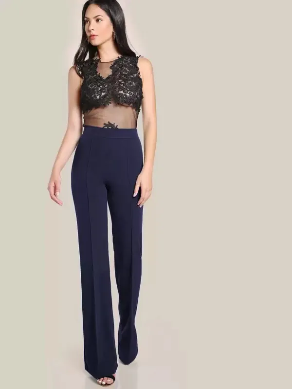 Women's_Regular_Fit_Solid_Blue_Trouser
