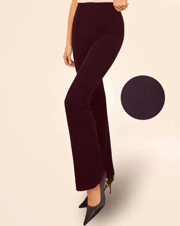 Women's_Regular_Fit_Solid_Maroon_Trouser