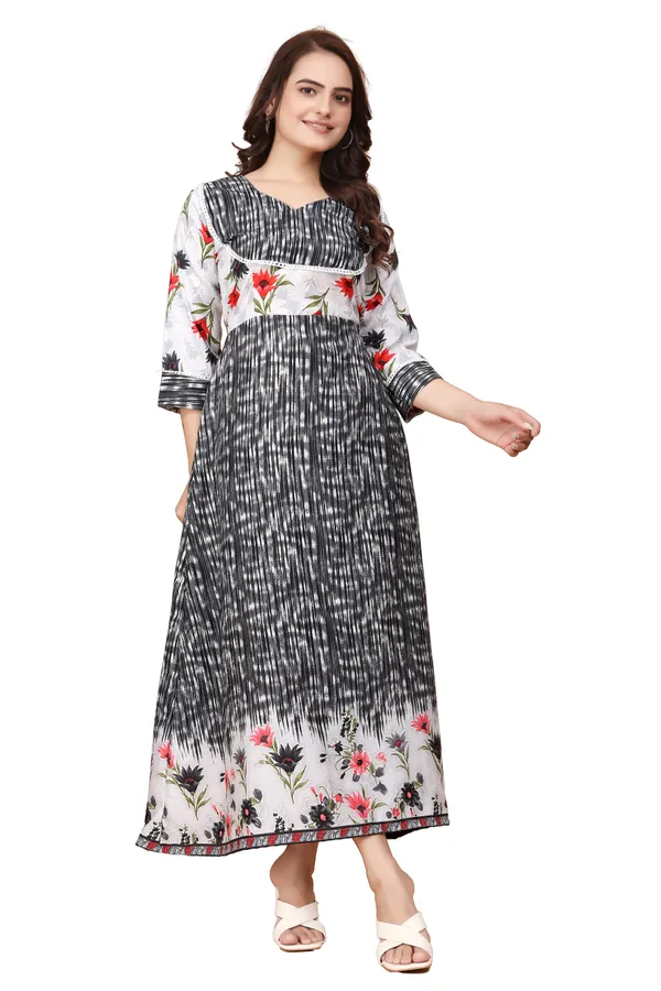 Women_Black_Crepe_Floral_Print_V-Neck_Nayra_Cut_Dress
