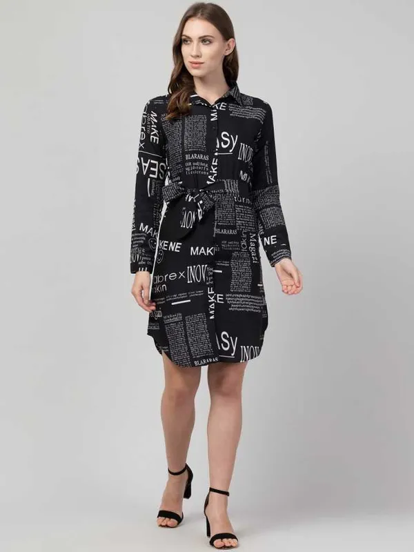 Women_Black_&_White_Text_Paper_Crepe_Printed_Spread_Collar_Casual_Dresses