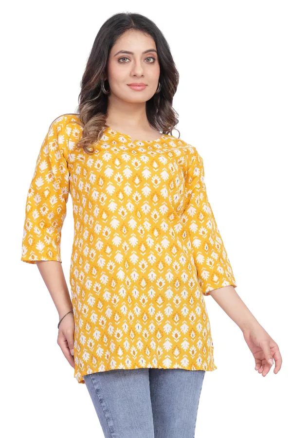 Women_Jaipuri_Cotton_Printed_Short_Kurta_Top