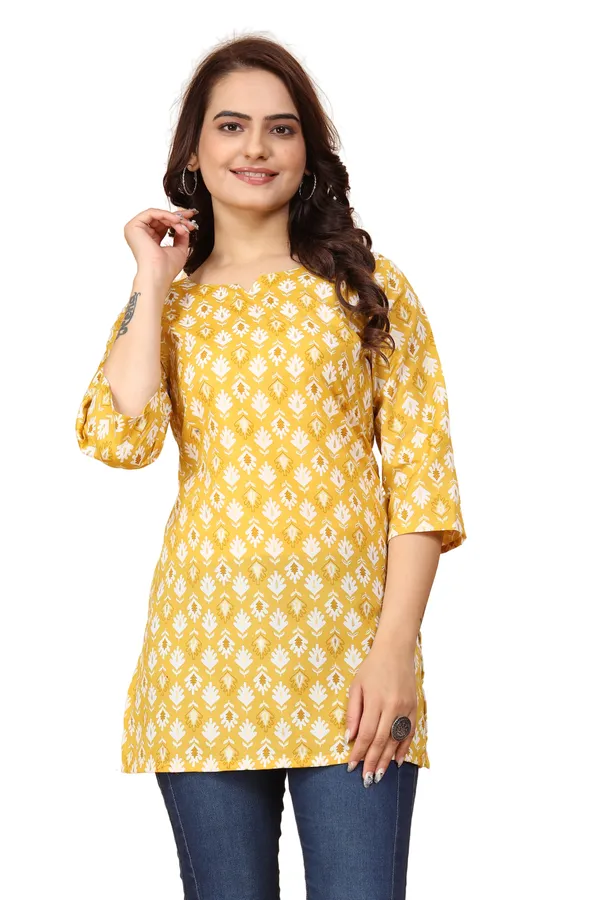 Women_Jaipuri_Cotton_Printed_Short_Kurta_Top