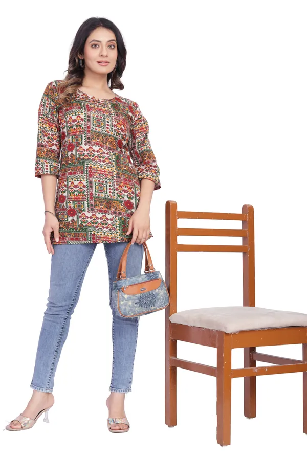 Women_Jaipuri_Cotton_Printed_Short_Kurta_Top