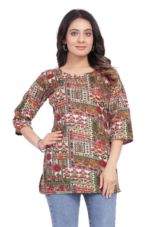Women_Jaipuri_Cotton_Printed_Short_Kurta_Top