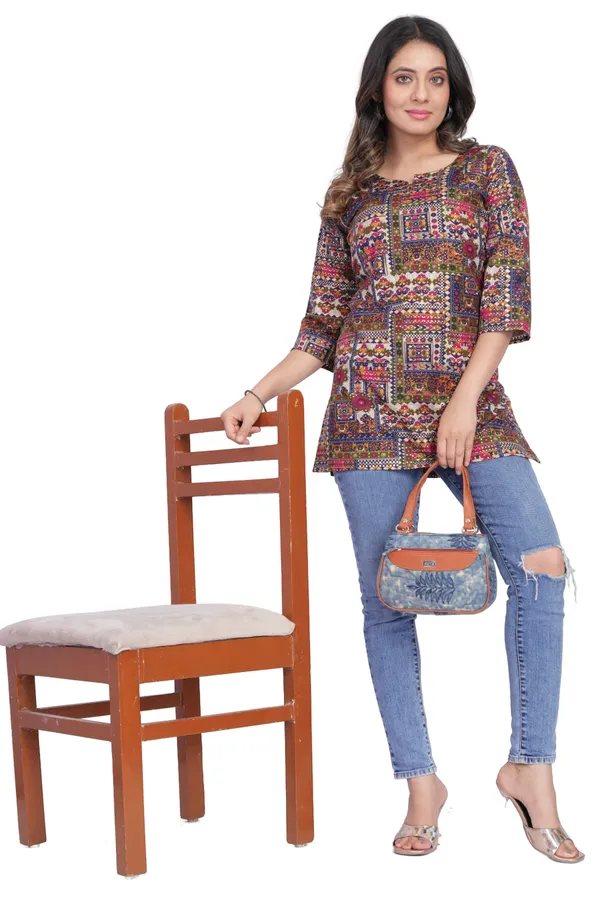 Women_Jaipuri_Cotton_Printed_Short_Kurta_Top