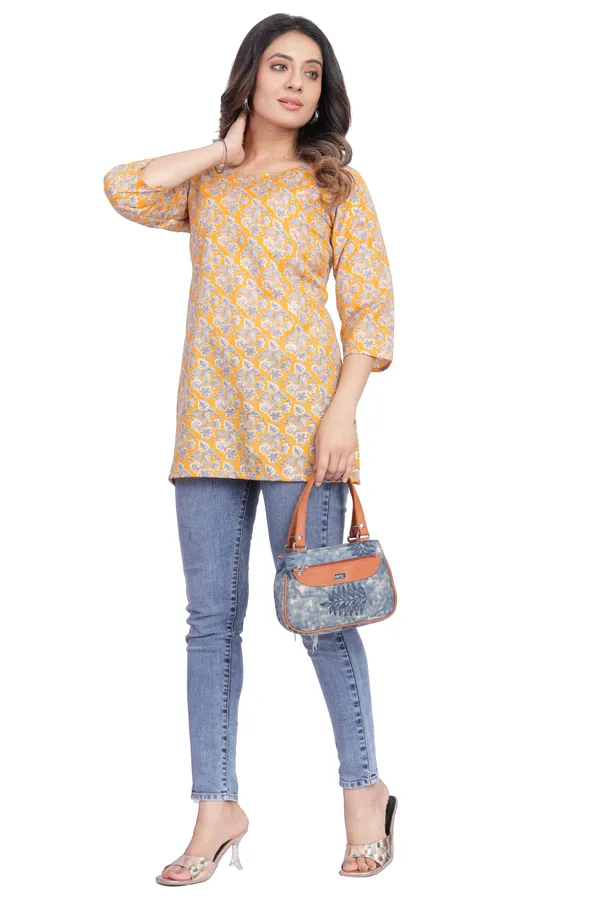 Women_Jaipuri_Cotton_Printed_Short_Kurta_Top