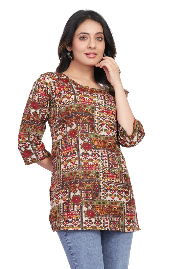 Women_Jaipuri_Cotton_Printed_Short_Kurta_Top