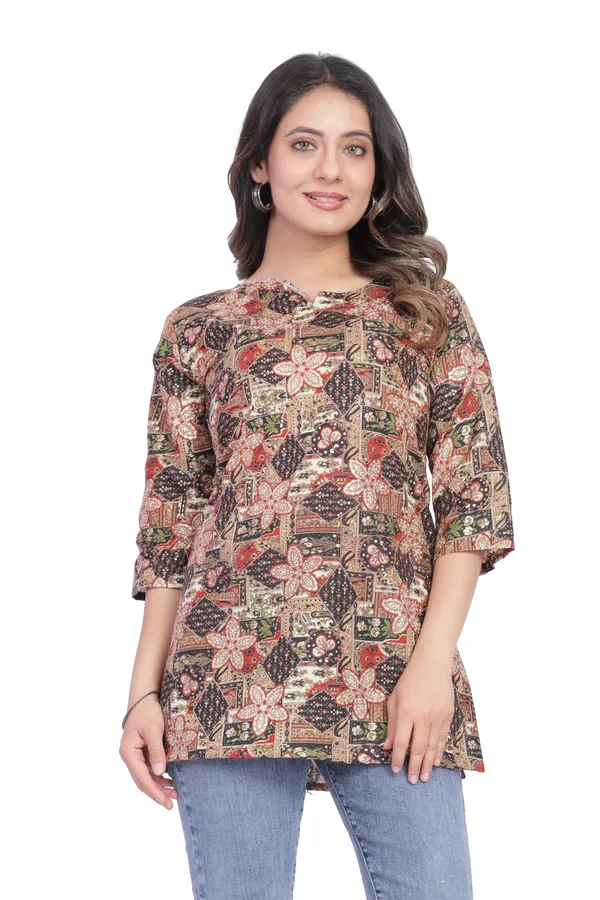 Women_Jaipuri_Cotton_Printed_Short_Kurta_Top