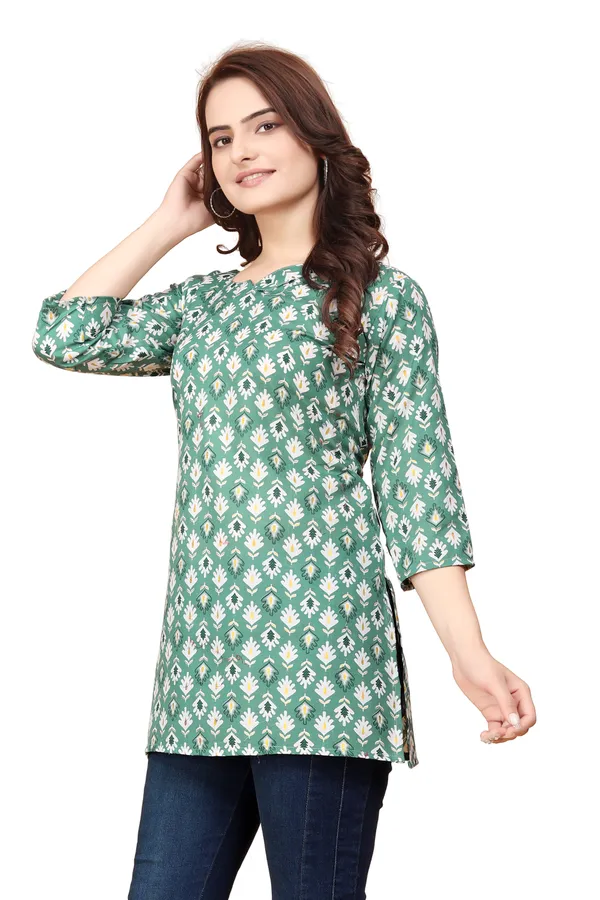 Women_Jaipuri_Cotton_Printed_Short_Kurta_Top
