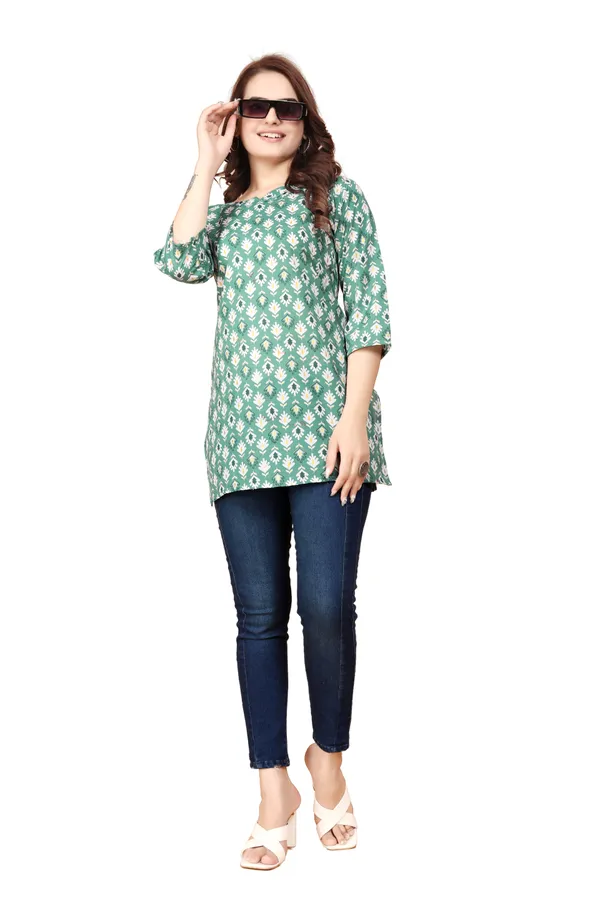 Women_Jaipuri_Cotton_Printed_Short_Kurta_Top