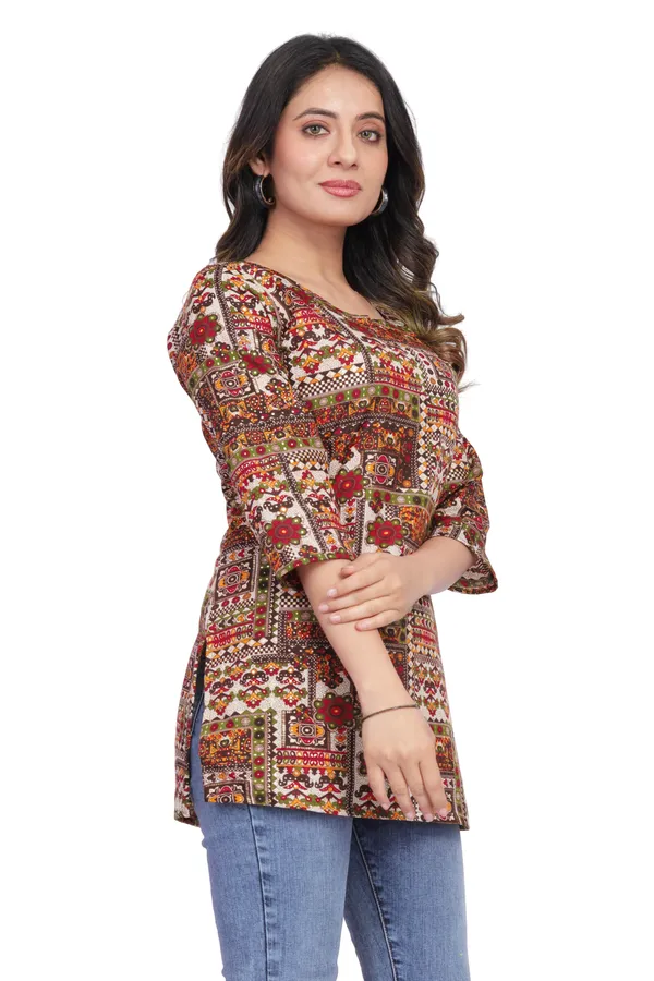 Women_Jaipuri_Cotton_Printed_Short_Kurta_Top