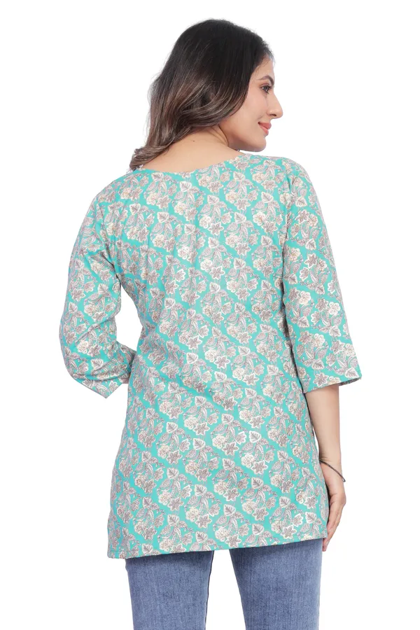 Women_Jaipuri_Cotton_Printed_Short_Kurta_Top