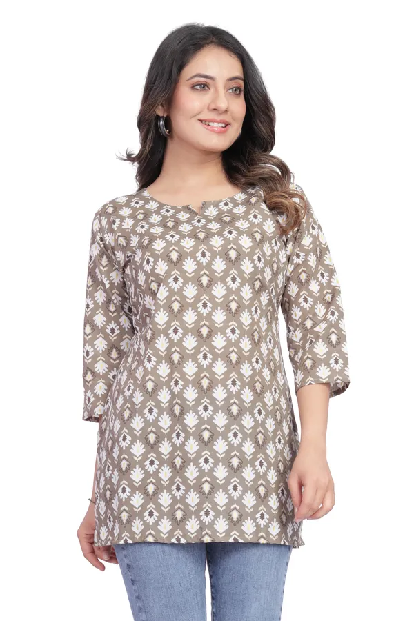 Women_Jaipuri_Cotton_Printed_Short_Kurta_Top