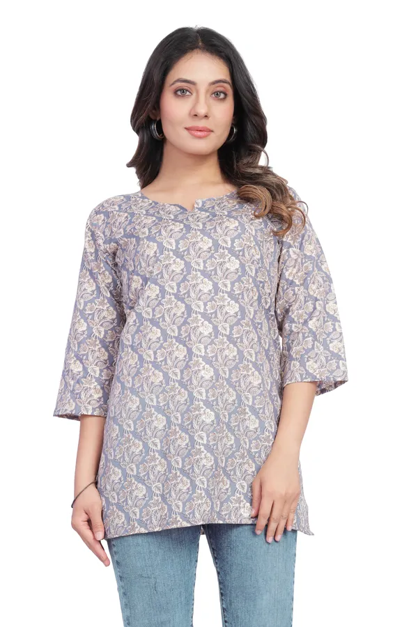 Women_Jaipuri_Cotton_Printed_Short_Kurta_Top