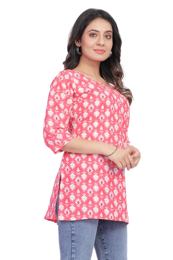 Women_Jaipuri_Cotton_Printed_Short_Kurta_Top