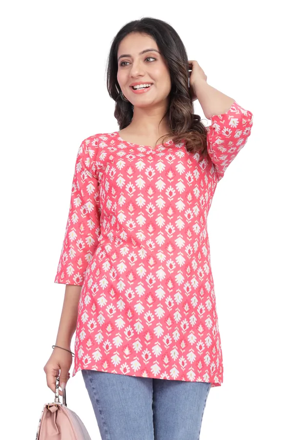 Women_Jaipuri_Cotton_Printed_Short_Kurta_Top
