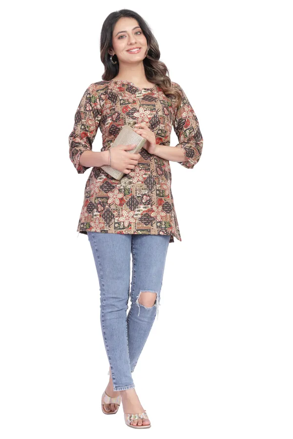 Women_Jaipuri_Cotton_Printed_Short_Kurta_Top
